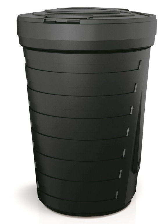 Sud na dešťovou vodu Raincan 210l, černý IDRA210c