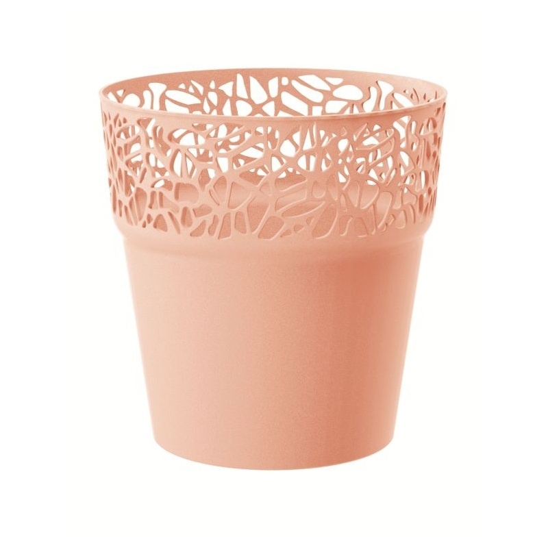 Květináč s krajkou NATURO 17,5 cm mocca DNAT1757529U