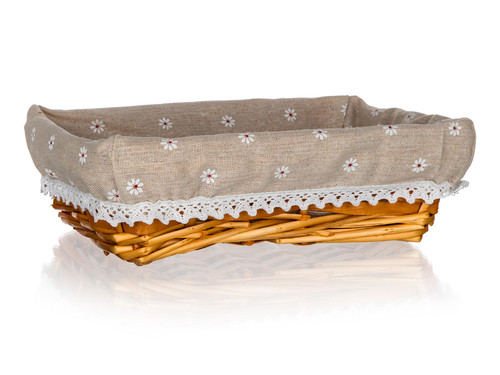 košík DAISY obdélník. 27x18x7cm proutěný