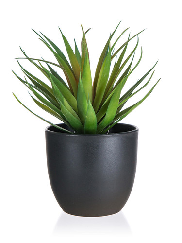 květina umělá MEČÍK v plast.květináči v.19cm