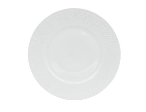 talíř mělký 28,5cm HONEYCOMB porcelánový BÍ