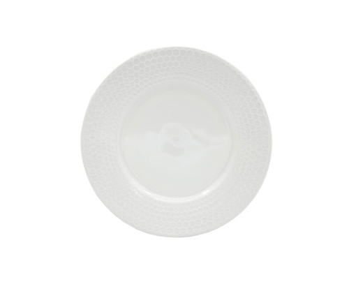 talíř dezertní 20cm HONEYCOMB porcelánový BÍ