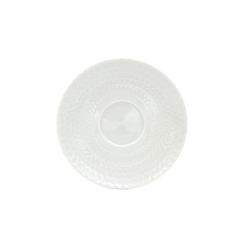 podšálek 15cm HONEYCOMB porcelánový BÍ