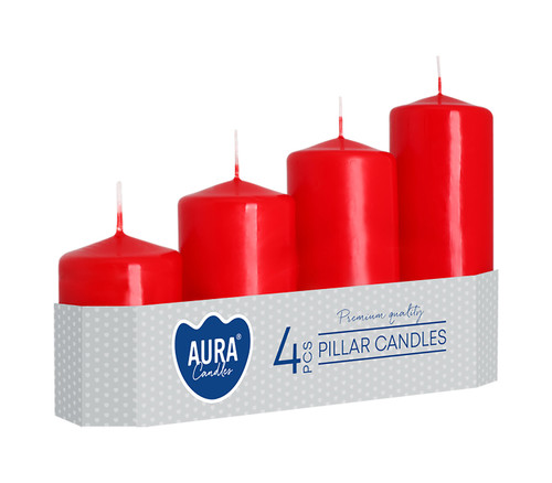svíčka adventní stupně pr.4,8x7/9/11/13cm ČRV (4ks)