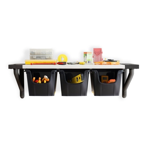 ALDOTRADE Nástěnná police Wallbox DIY 93 WOW se 3 úložnými boxy