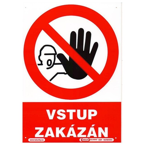 tabulka - VSTUP ZAKÁZÁN