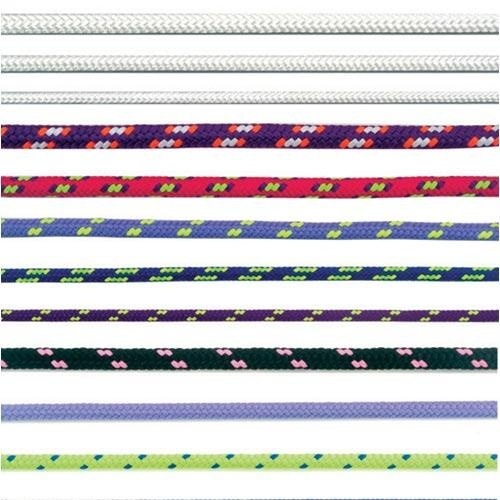 šňůra PES s jádrem 4mm barevná pletená (200m)