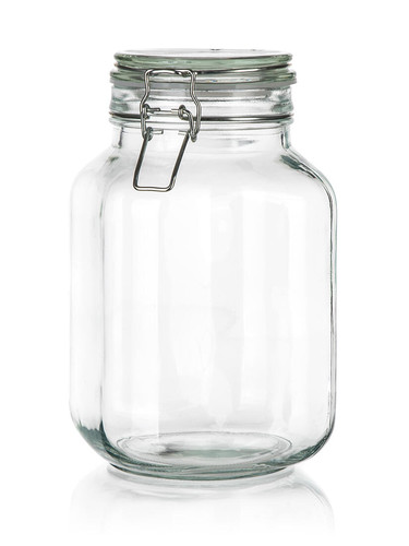 dóza hermetická hranatá 2000ml skl. s patent.uzávěrem EREA