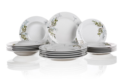 sada jídelní OLIVES 18díl. porcelánová BÍ