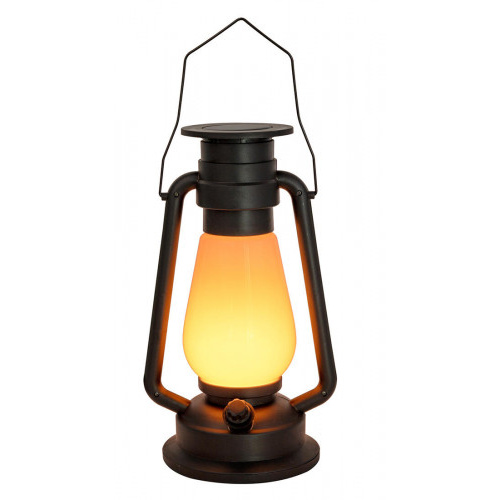 lampa solární PETROLEJKA, 17x14x30,5cm 72LED kov/PH ČER
