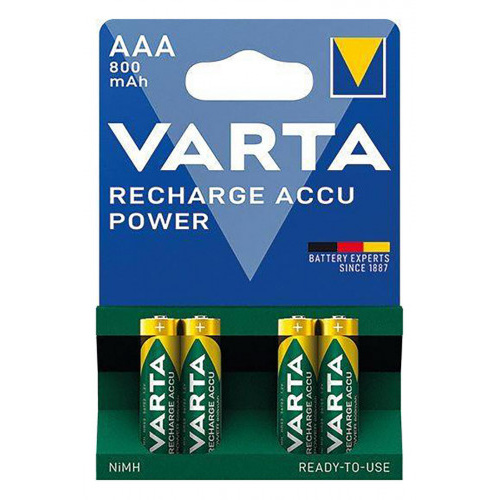 baterie mikrotužková AAA LR03 dobíjecí  800mAh/1000 cyklů (4ks) VARTA
