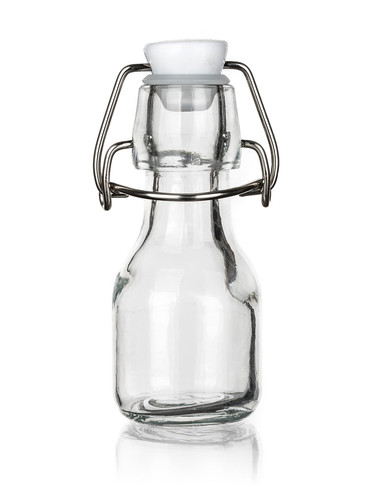 láhev s pákovým uzávěrem   70ml hranatá skleněná YARA