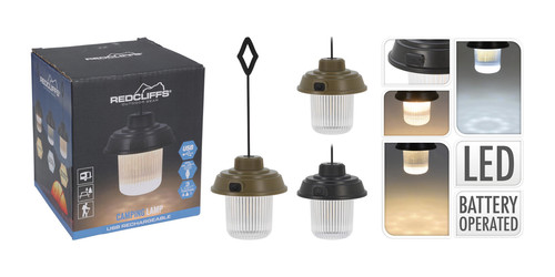 svítilna kempingová 10,5x10,5cm 3,7V, USB nabíjecí, 3 režimy