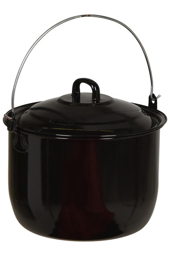 hrnec závěsný 24cm, 6,7l, s poklicí, smalt/uhlík.ocel ČER