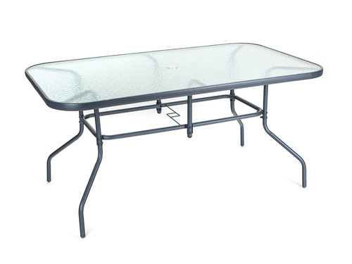 stůl zahradní VERRE 150x90cm ocel/sklo