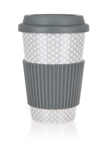 hrnek 400ml GO ŠE silikon.víčko, keramický