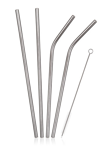 brčka nerez 21,5cm (4ks) + kartáček na čištění