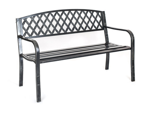lavička zahradní LUSSO 127x60x85cm ČER ocel