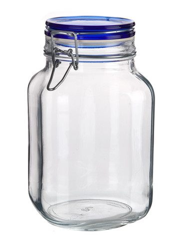 dóza hermetická 2000ml skl.s patentním uzávěrem FIDO Blue