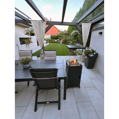 ALDOTRADE terasový plynový ohřívač BISTRO 136cm černý