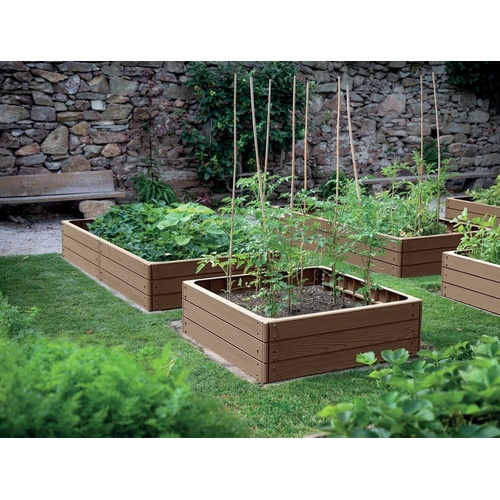 Vyvýšený záhon BASE WOODY rustikální cihlový 149,2cm