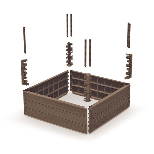 Vyvýšený záhon BASE WOODY rustikální cihlový 75,6cm