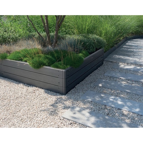 Vyvýšený záhon BASE WOODY antracit 75,6cm