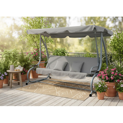 Gardenline Zahradní houpačka 210 x 120 x 170 cm šedá