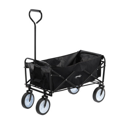 Gardenline Skládací zahradní přepravní vozík černý