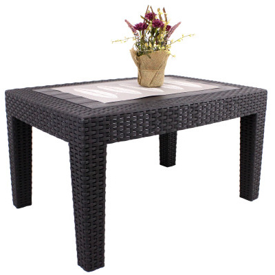Gardeline Zahradní set nábytku Rattan stůl + 2 křesla
