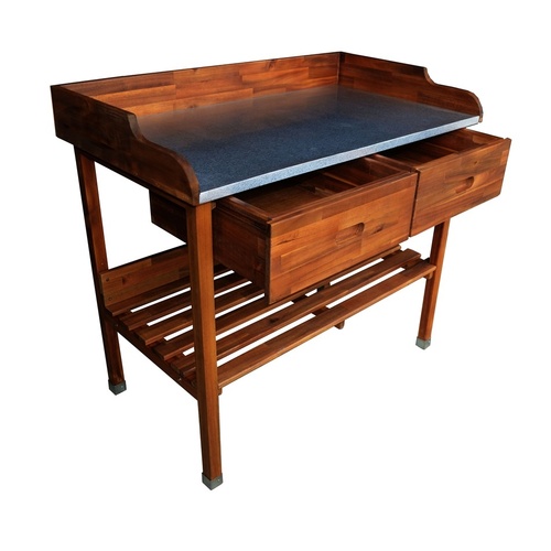 ALDOTRADE Grilovací stolek Alan dřevěný 100x55x90cm