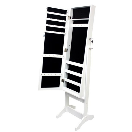 ALDOTRADE Stojící šperkovnice se zrcadlem 34x35,5x140 cm