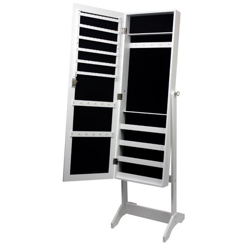 ALDOTRADE Stojící šperkovnice se zrcadlem 34x35,5x140 cm