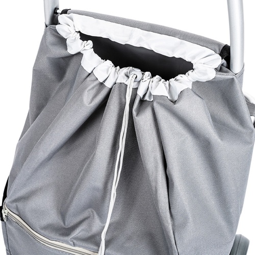 ALDOTRADE Nákupní taška na kolečkách se sedátkem Comfort - šedá