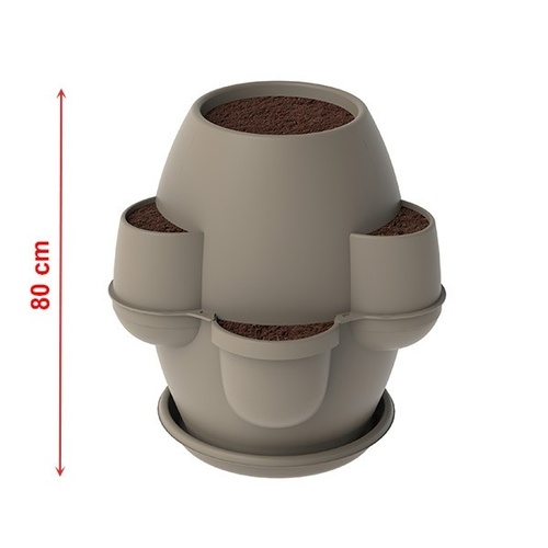 Velký okrasný květináč petrželák OASI cappuccino